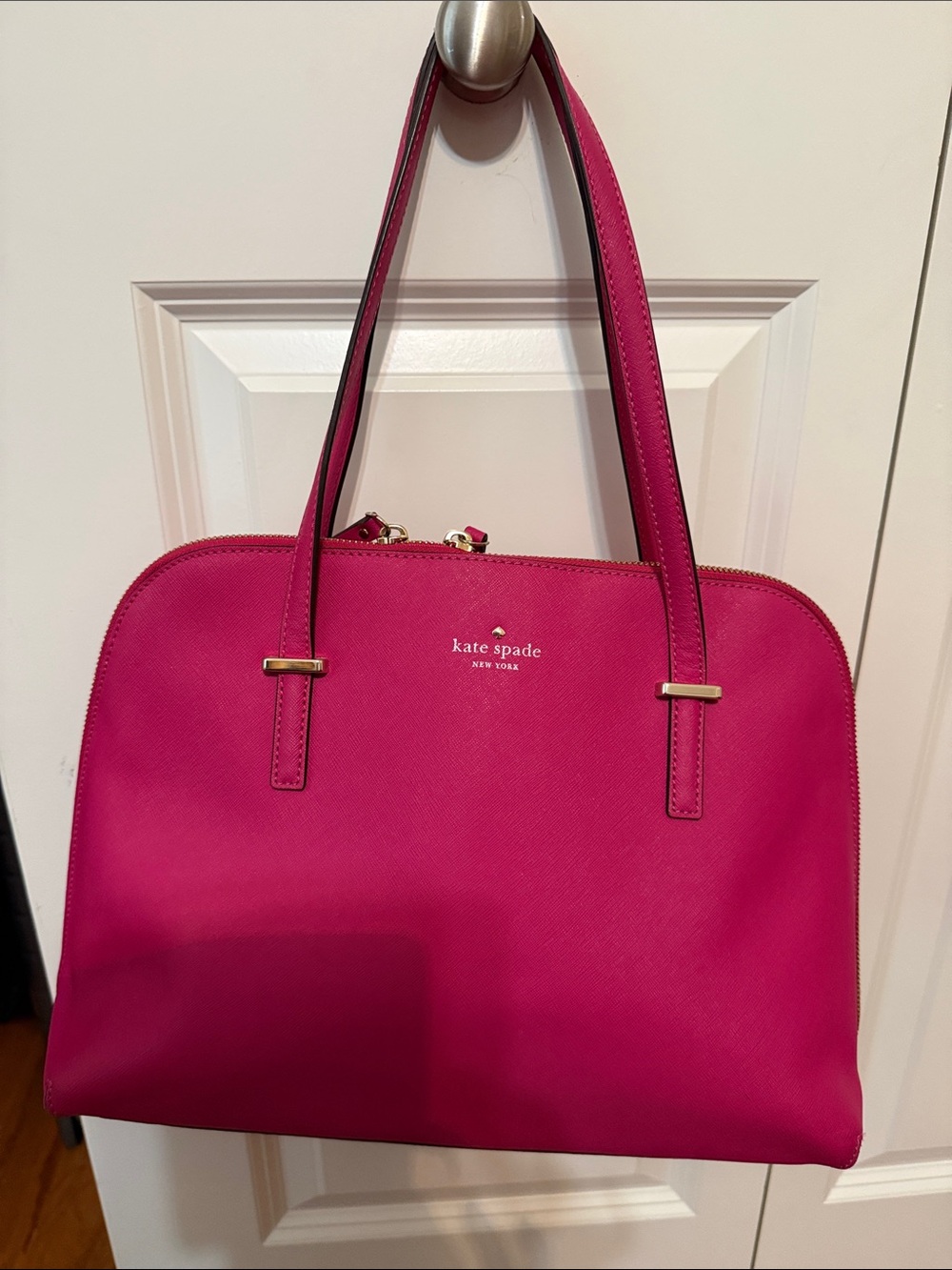 kate spade Hot Pink Structured Saffiano Tote